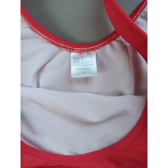 Vintage 80s Womens One Piece Swimsuit 12 Red High‎ Cut Sexy Baywatch Open Sides - Picture 5 of 12